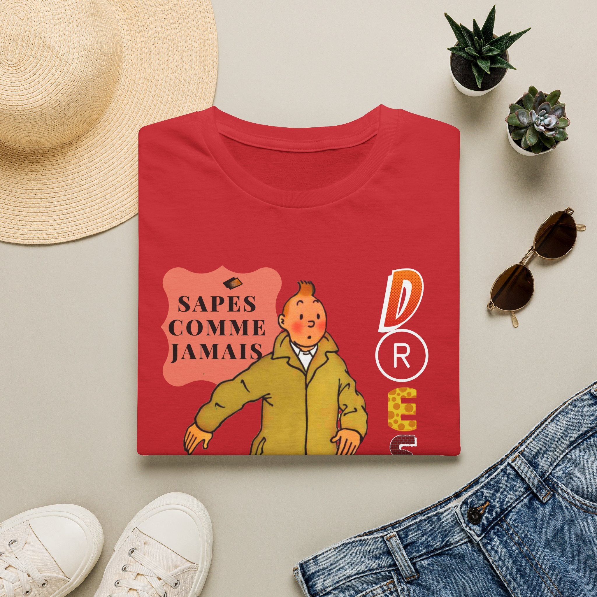 T-shirt streetwear vintage dessin animé – Art typographique audacieux