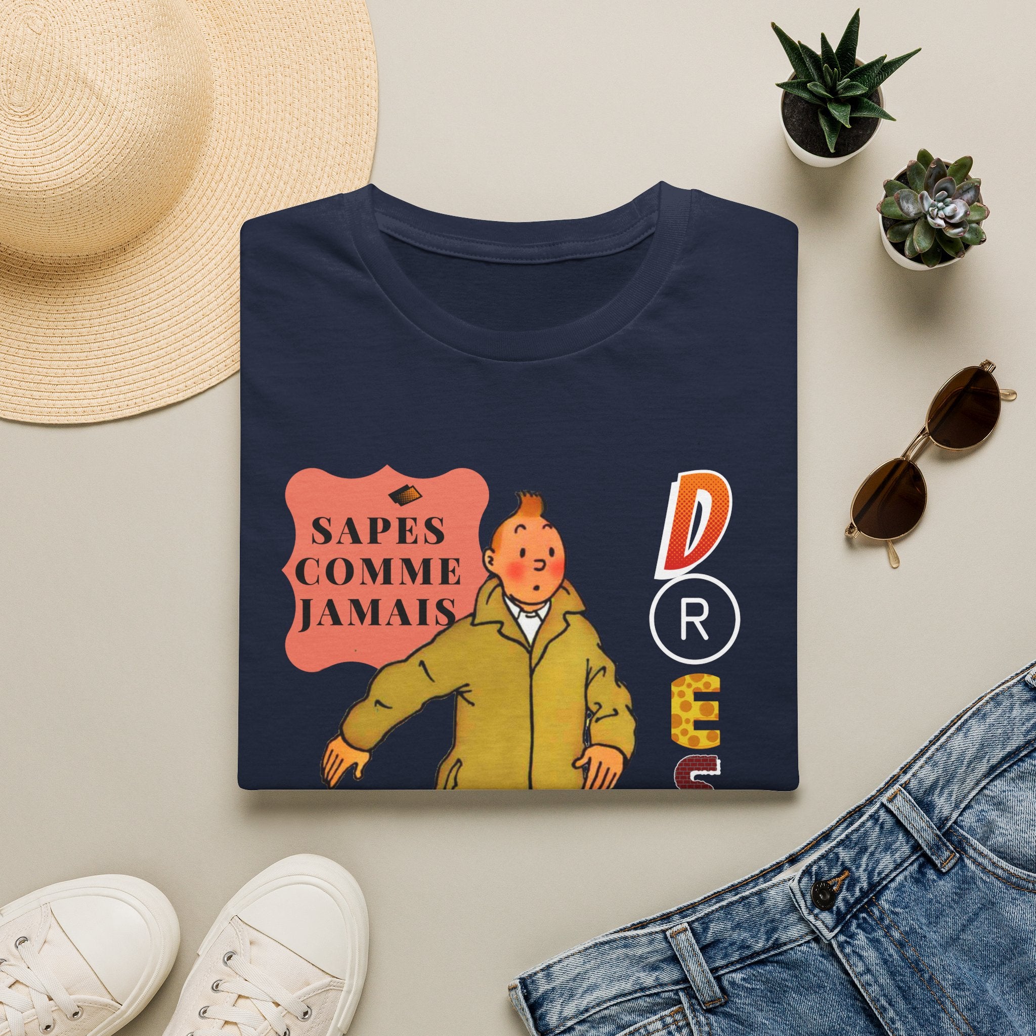 T-shirt streetwear vintage dessin animé – Art typographique audacieux