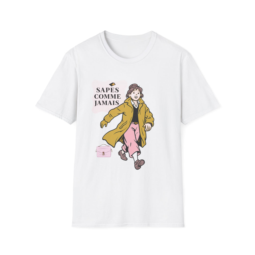 T-shirt graphique vintage "Sapes Comme Jamais" — T-shirt BD rétro français