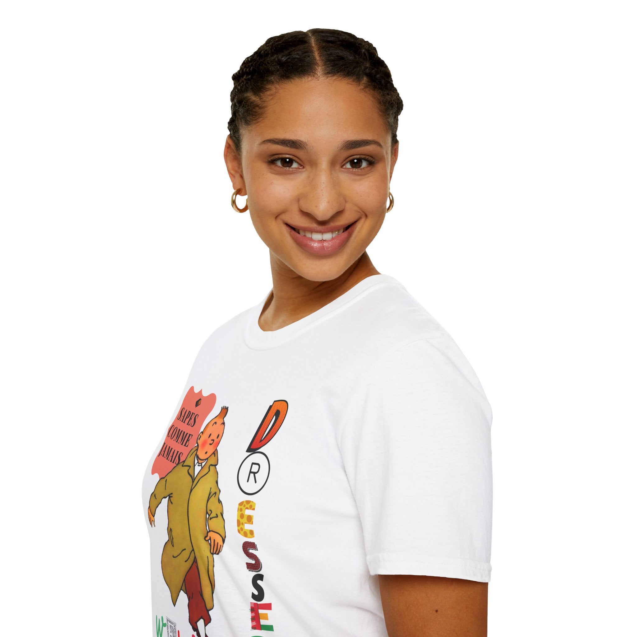 T-shirt streetwear vintage dessin animé – Art typographique audacieux