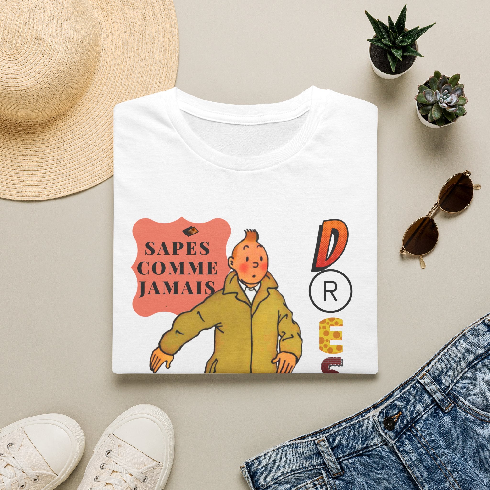 T-shirt streetwear vintage dessin animé – Art typographique audacieux
