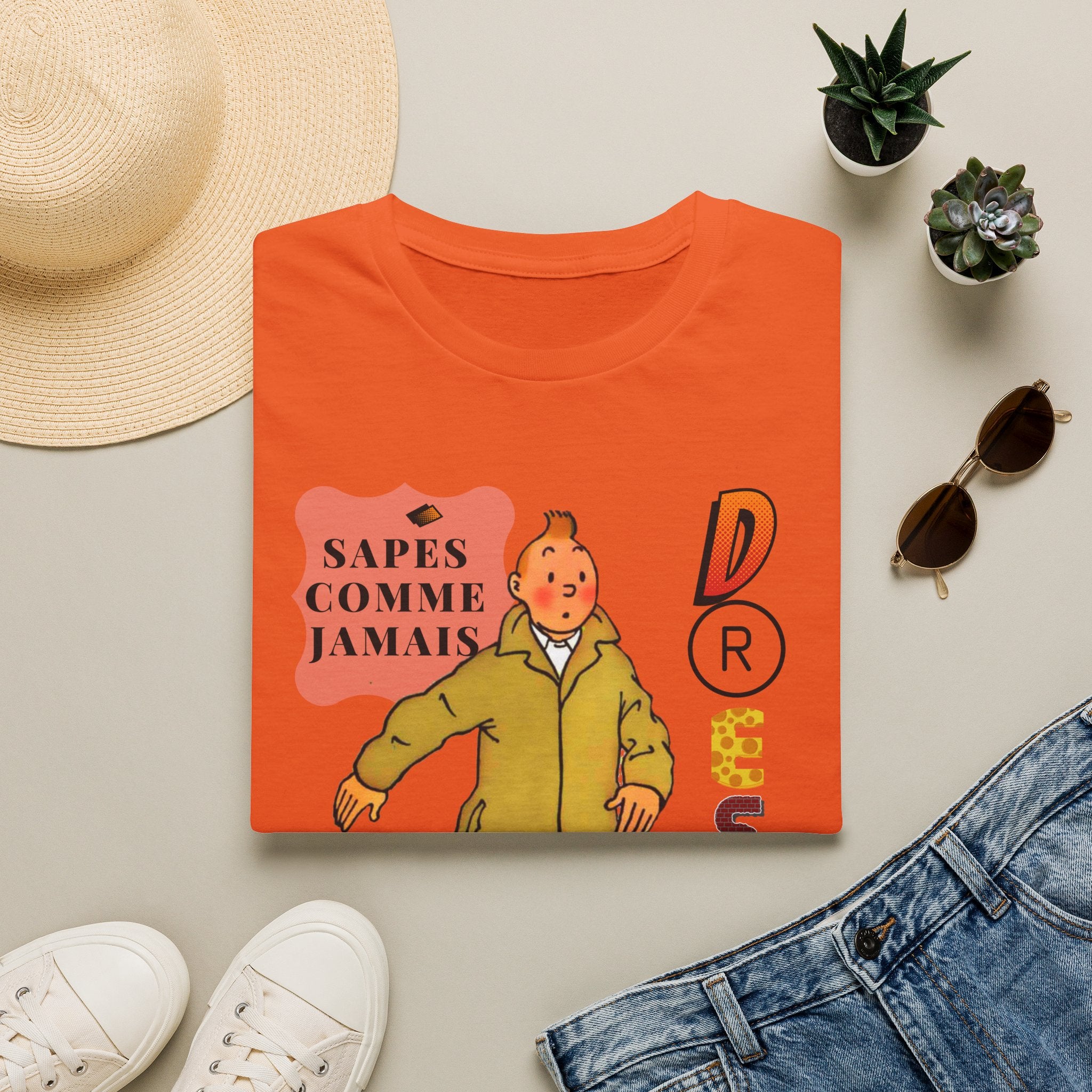 T-shirt streetwear vintage dessin animé – Art typographique audacieux