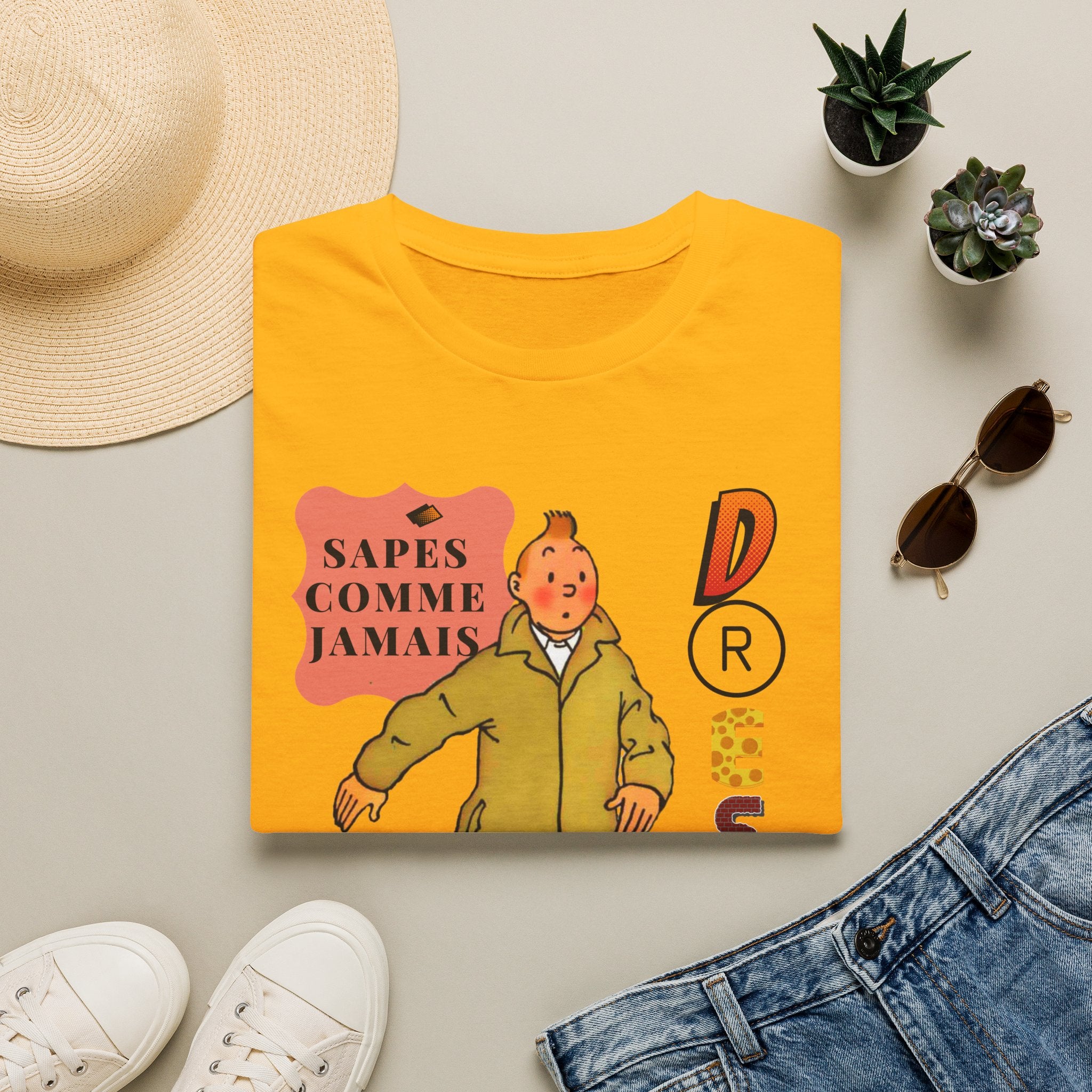T-shirt streetwear vintage dessin animé – Art typographique audacieux